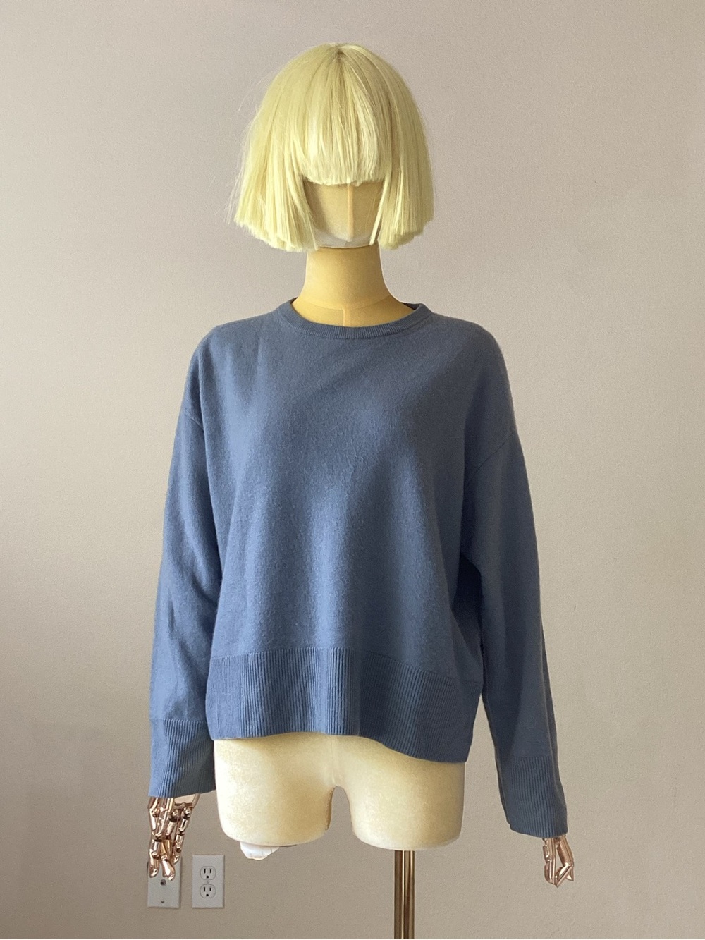 Nili Lotan Dusty Blue Crewneck Sweater